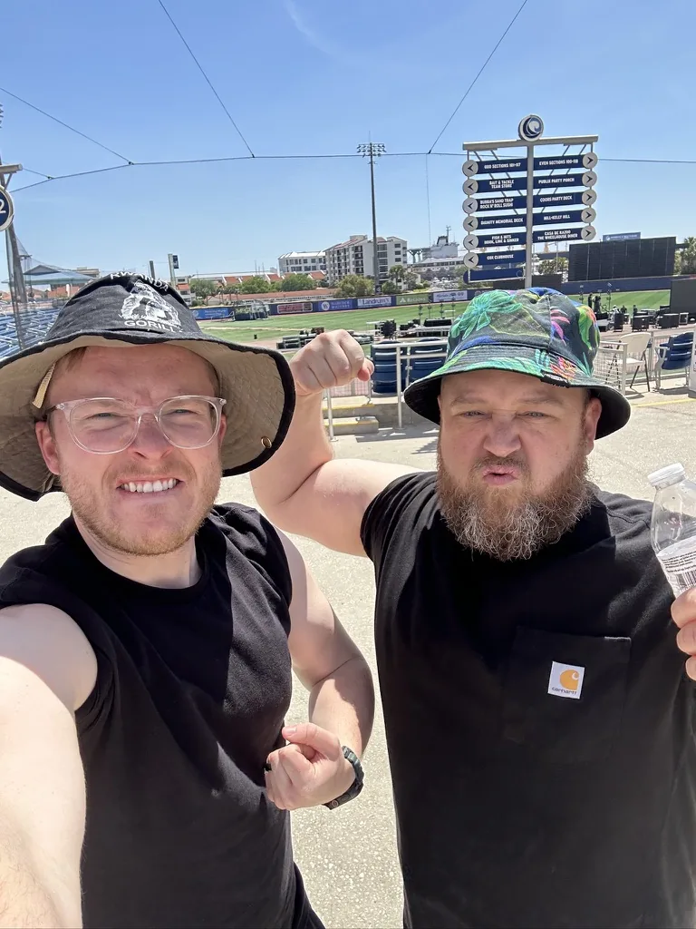 Crew on a ballpark broadcast day